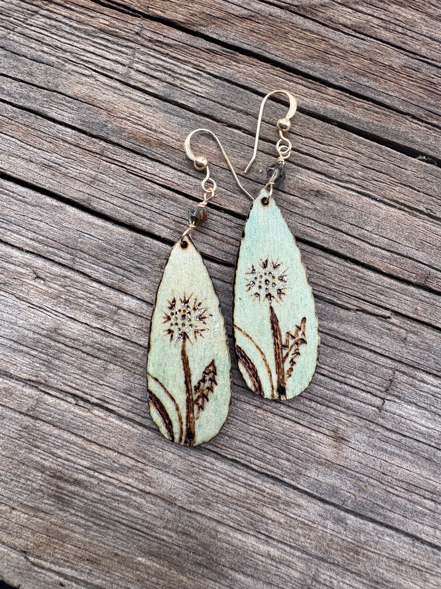 Delicate Yet Powerful | Indigo Dyed | Affirmation Earrings