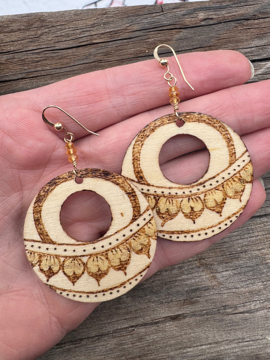 Live free | Marigold Dyed | Affirmation Earrings