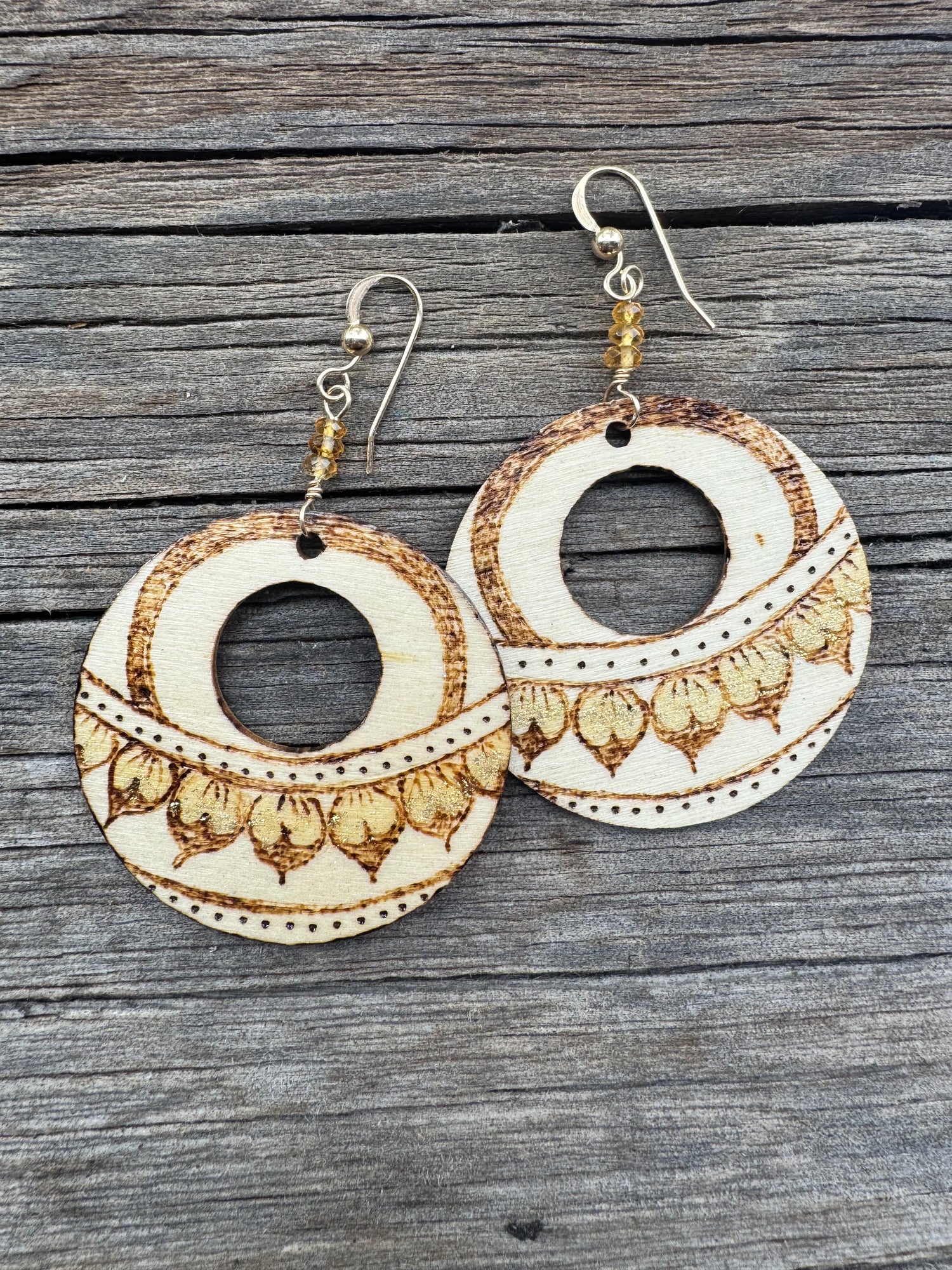 Wood Burned Affirmation Earrings