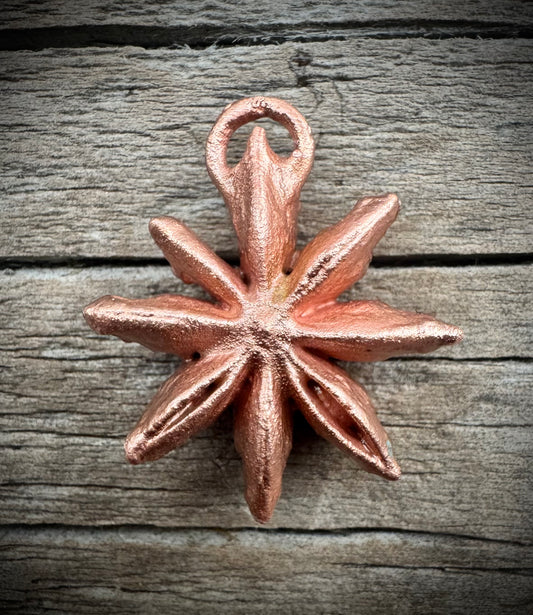 Star Anise |Electroformed Pendant | Bright Copper