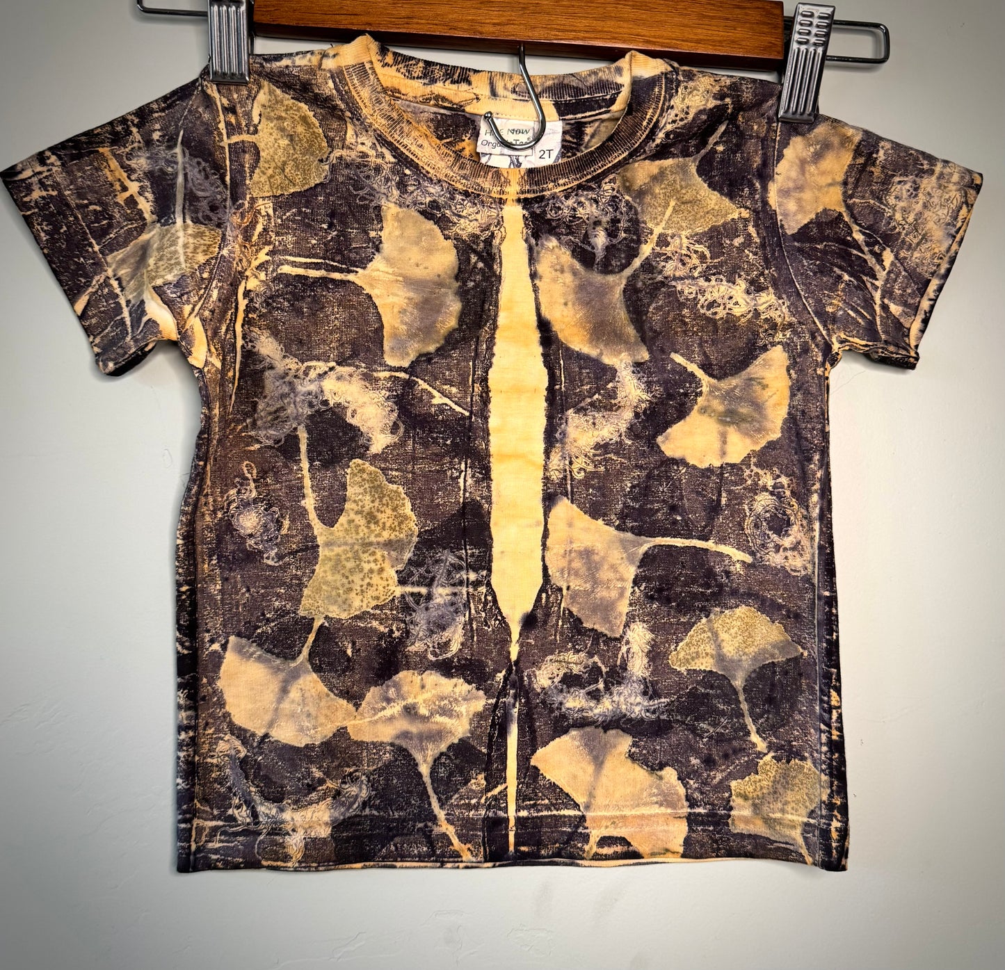 Ginkgo Usnea Logwood | Eco-printed| 2T | Organic Cotton
