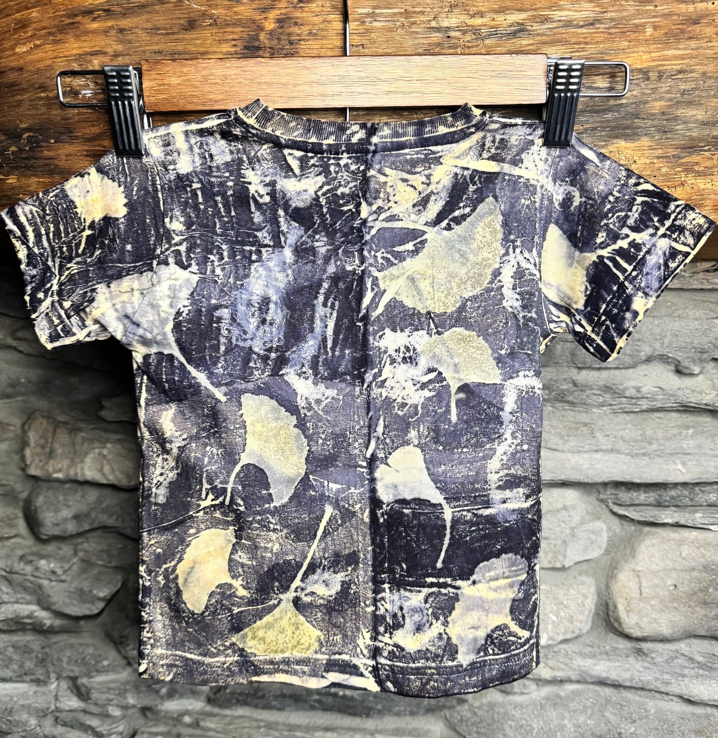 Ginkgo Usnea Logwood | Eco-printed| 2T | Organic Cotton