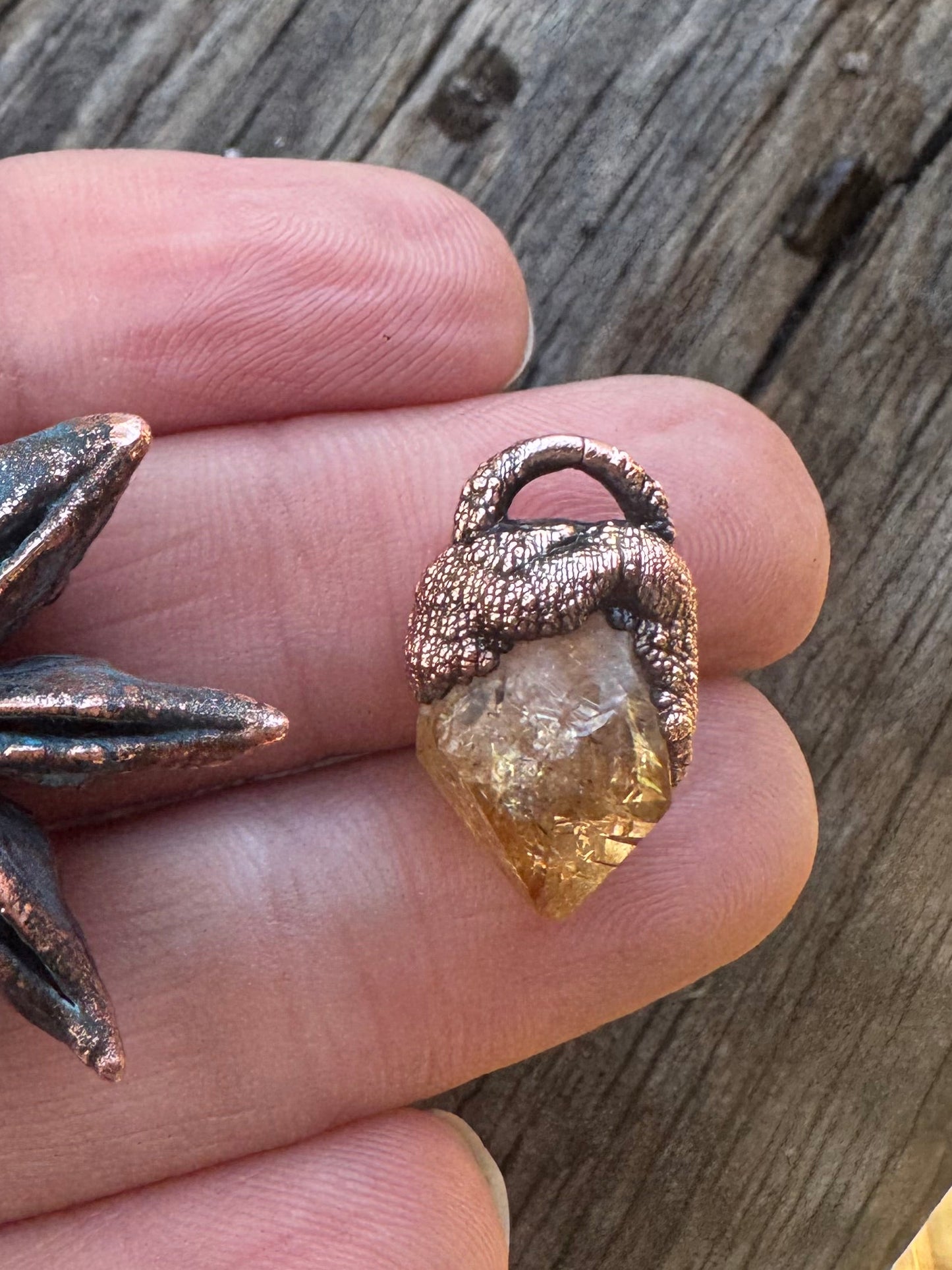 Citrine | Electroformed Charm