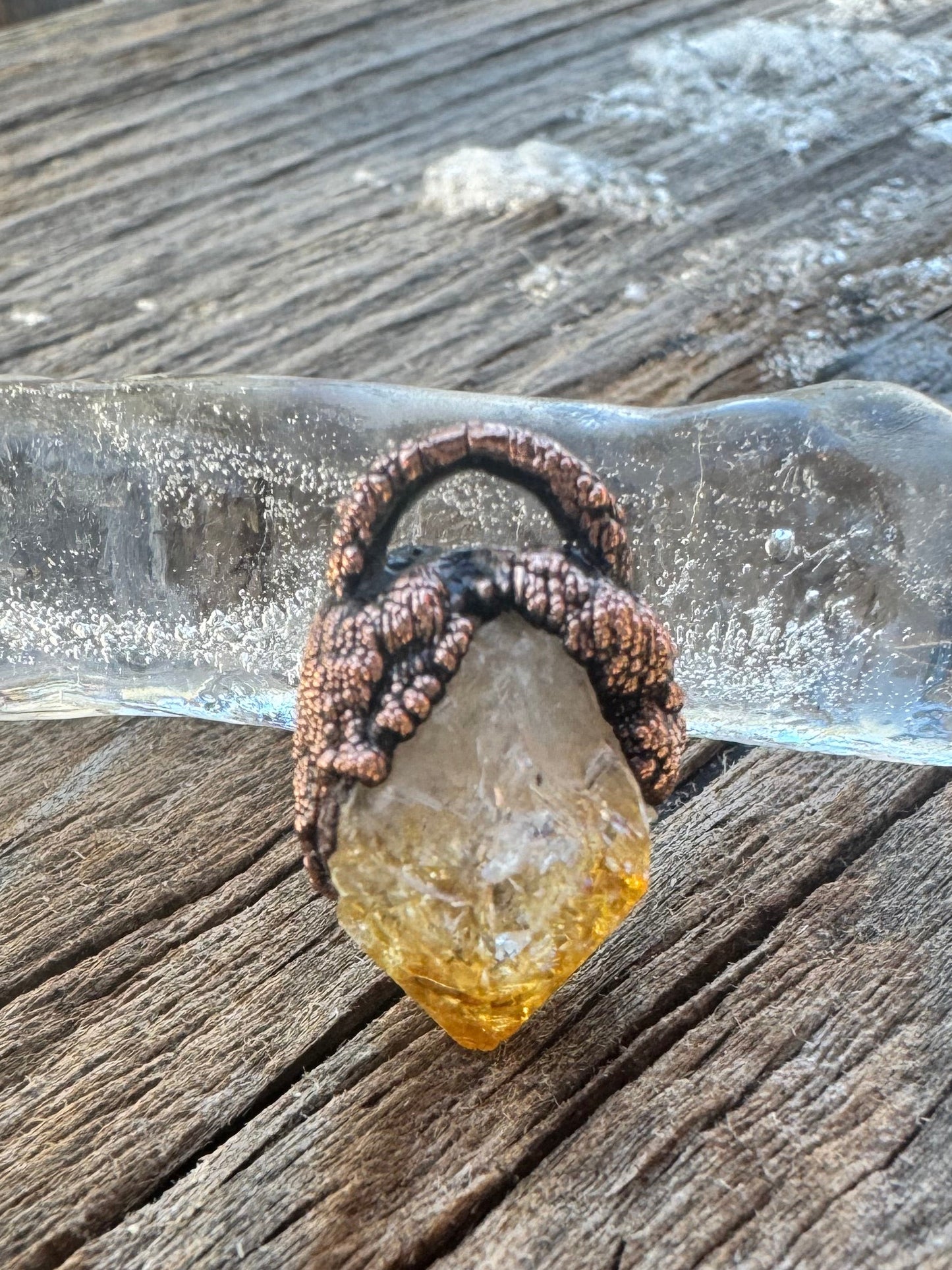 Citrine | Electroformed Charm