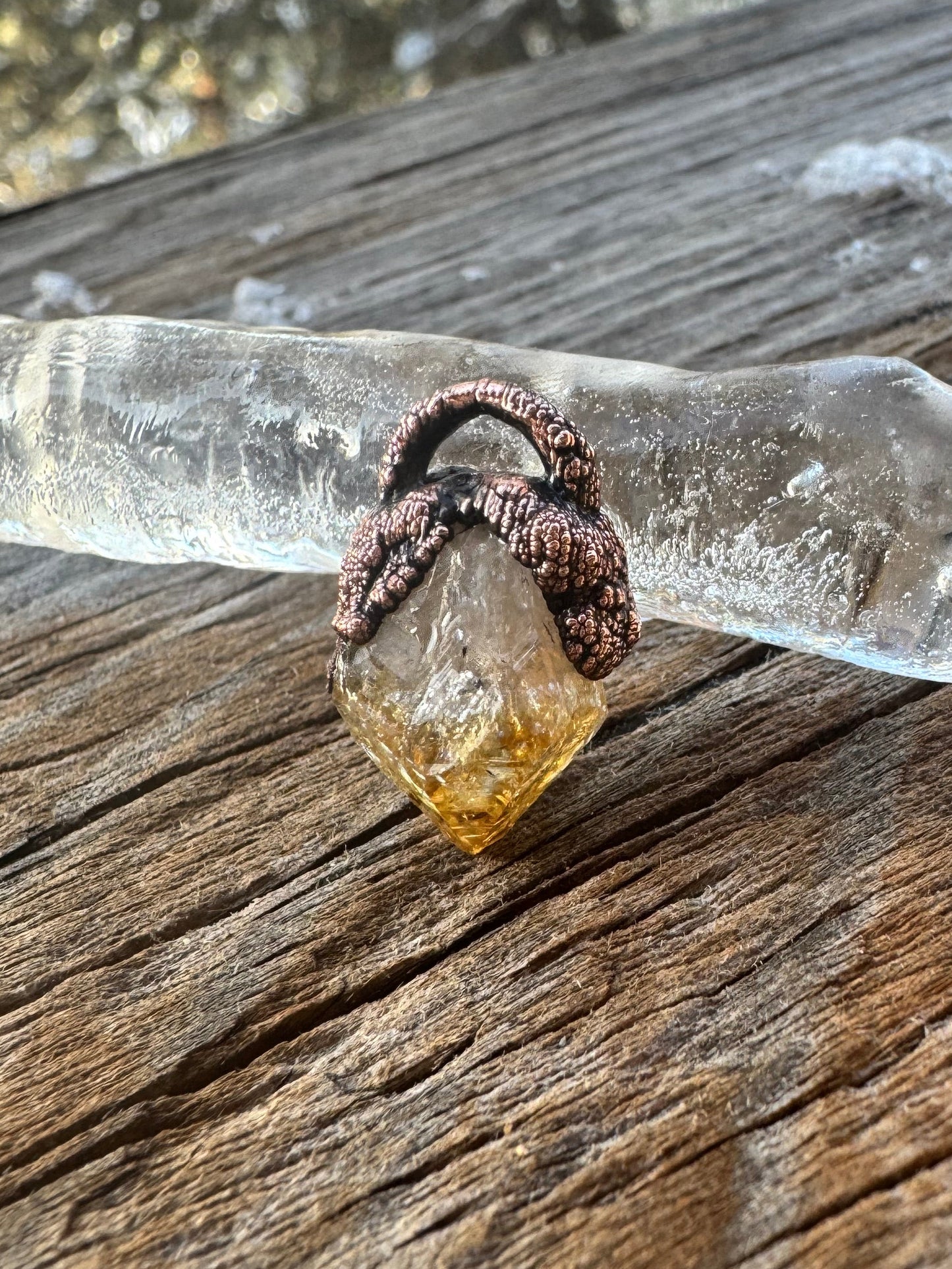 Citrine | Electroformed Charm