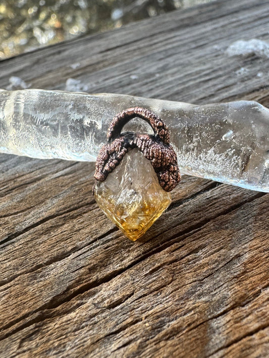 Citrine | Electroformed Charm
