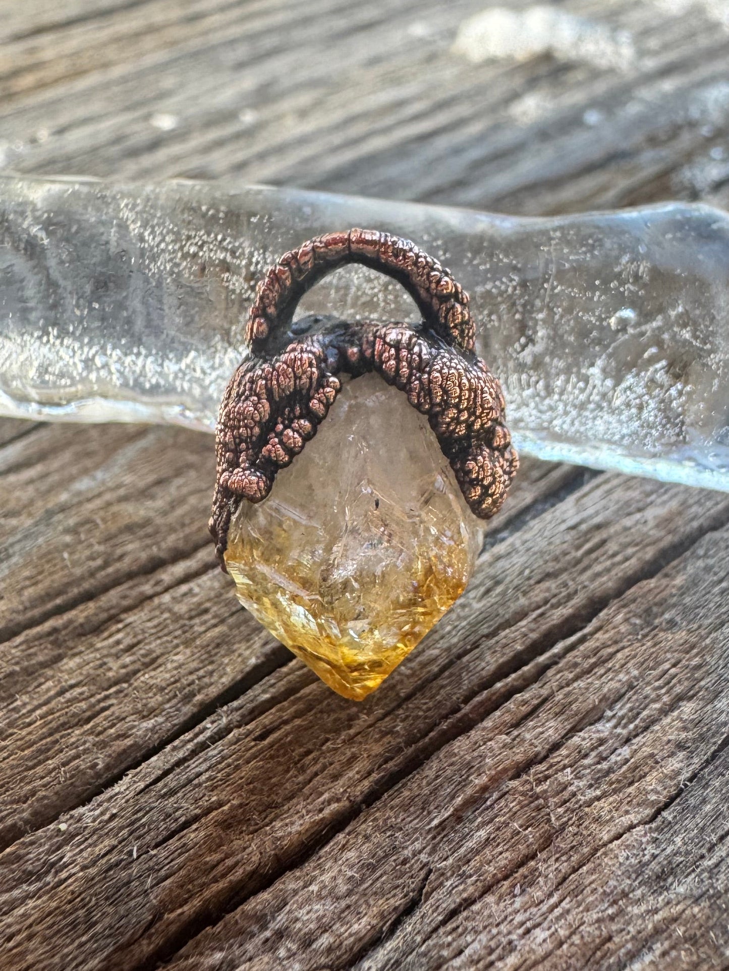 Citrine | Electroformed Charm
