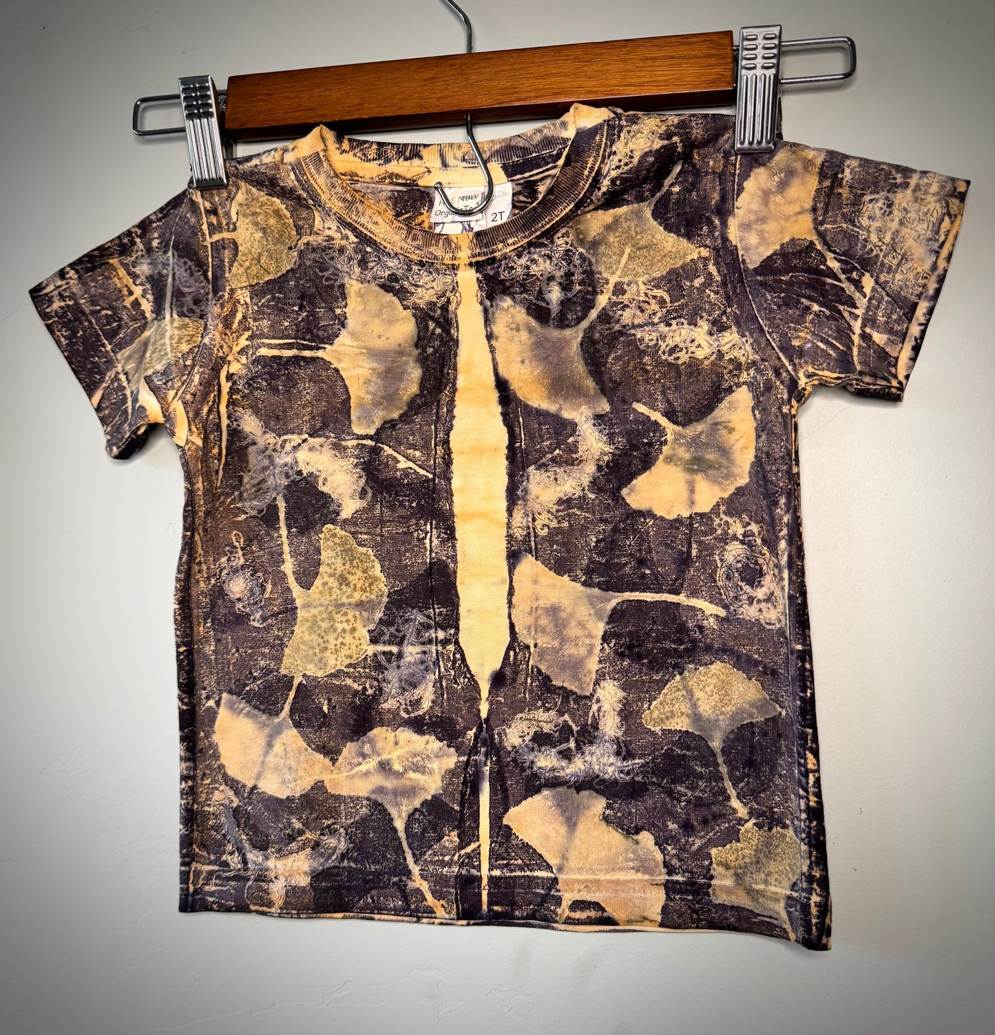 Ginkgo Usnea Logwood | Eco-printed| 2T | Organic Cotton