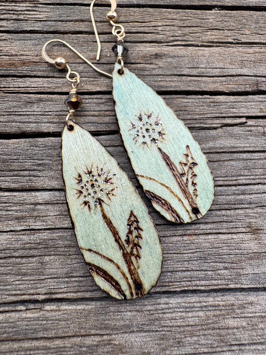 Delicate Yet Powerful | Indigo Dyed | Affirmation Earrings