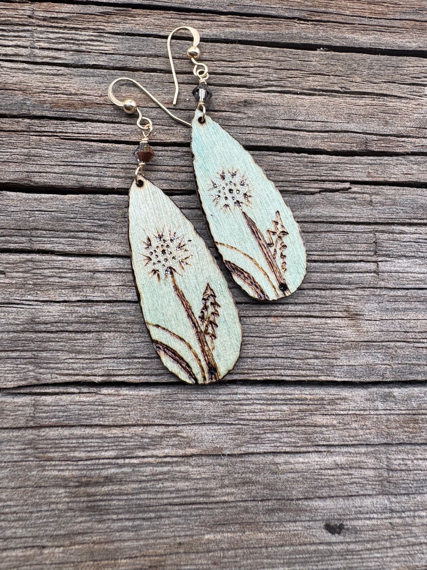 Delicate Yet Powerful | Indigo Dyed | Affirmation Earrings