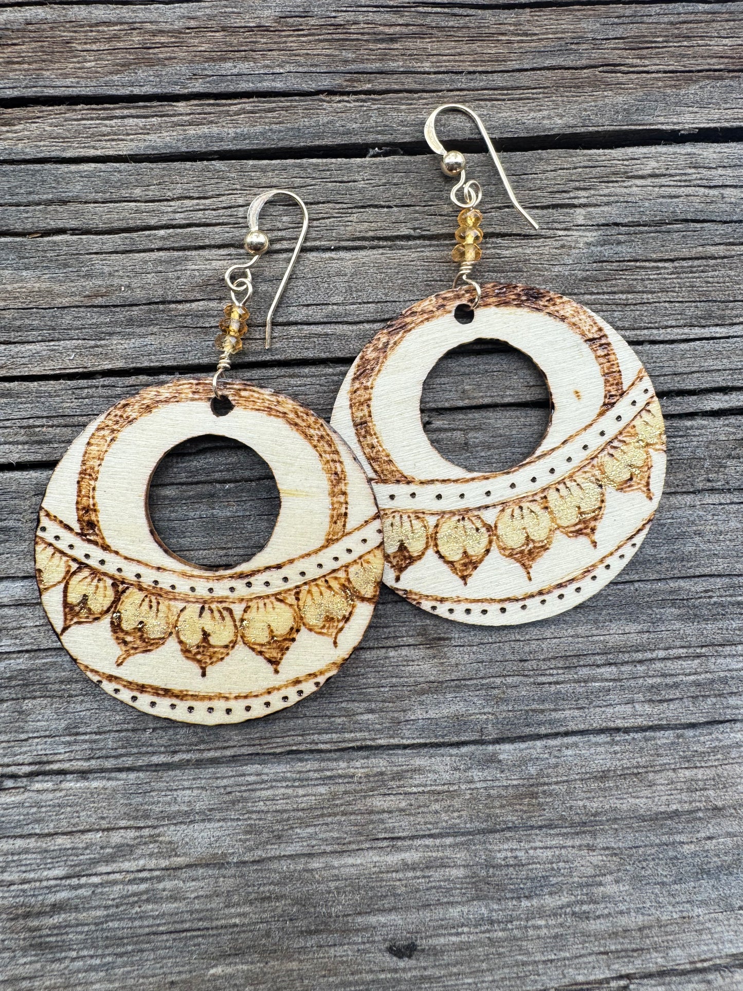 Live free | Marigold Dyed | Affirmation Earrings